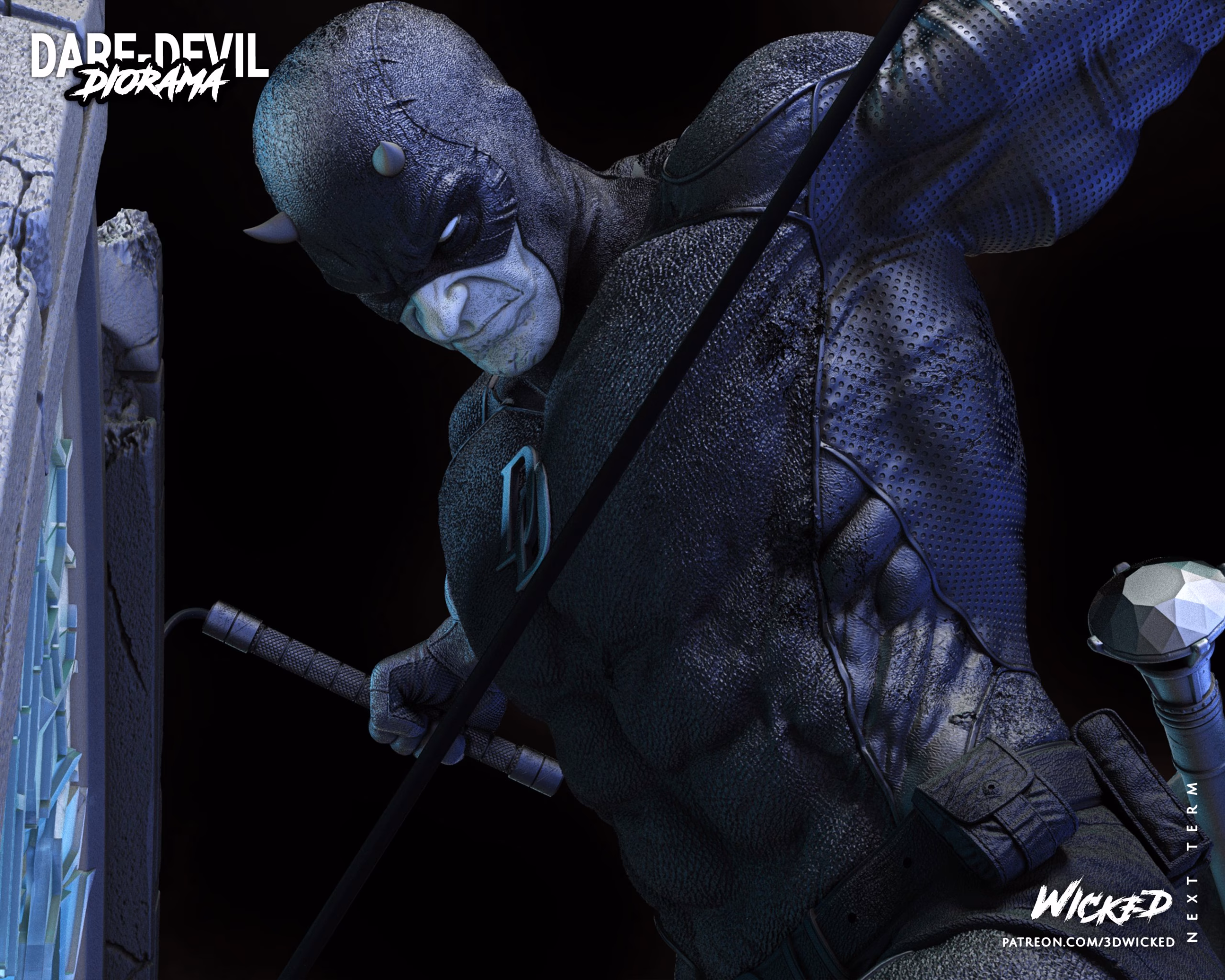 Daredevil and Kingpin Sculptures DIORAMA-COMPLETE (VERIFIED) - Image 8