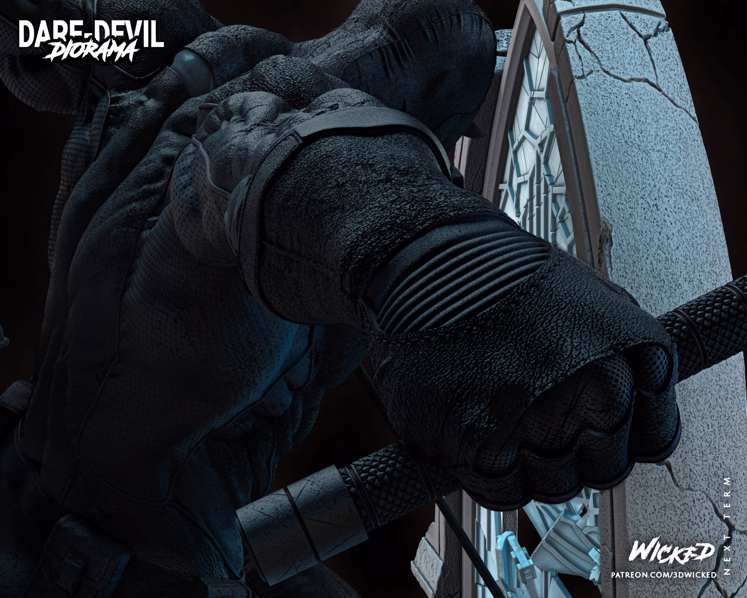 Daredevil and Kingpin Sculptures DIORAMA-COMPLETE (VERIFIED) - Image 10