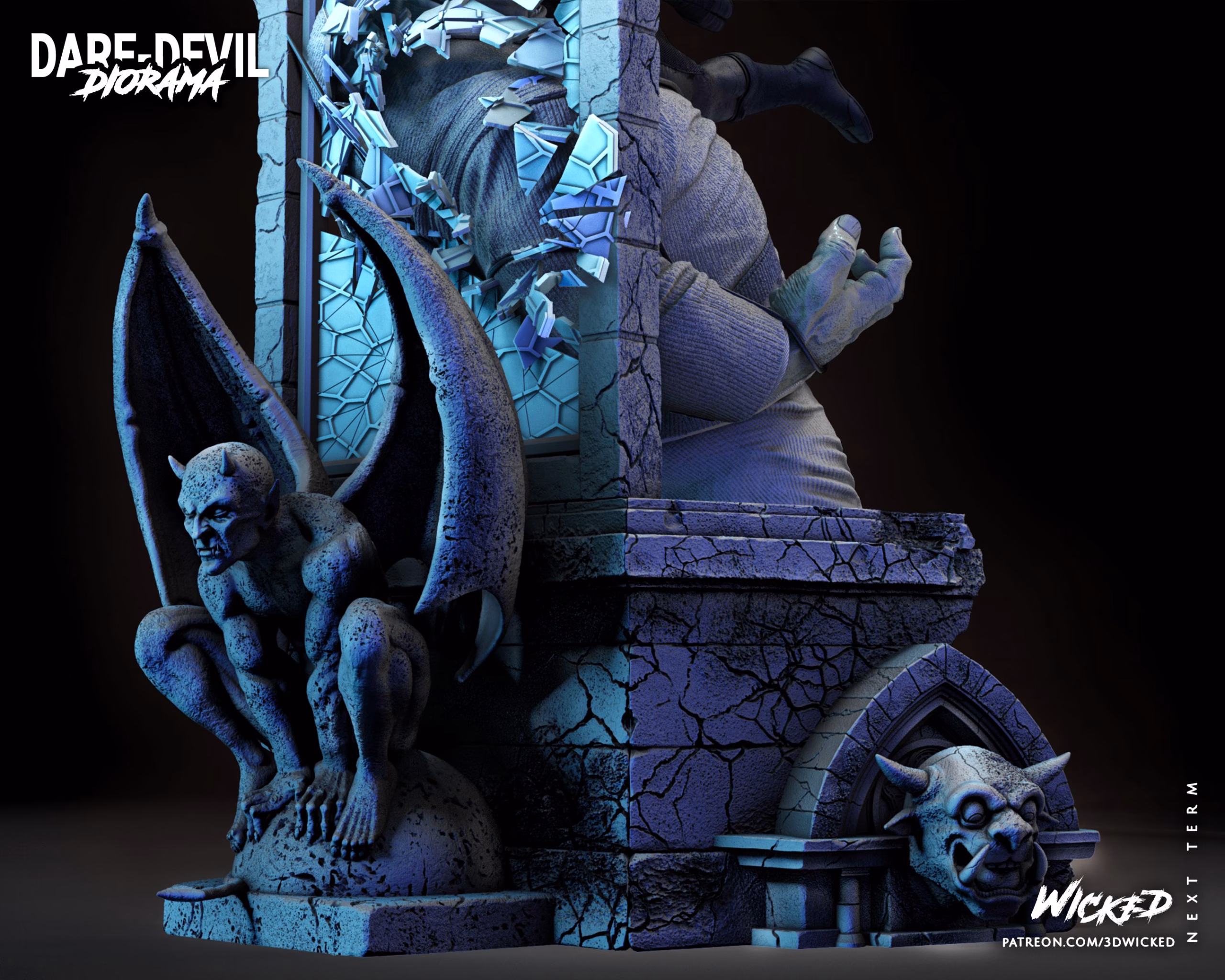 Daredevil and Kingpin Sculptures DIORAMA-COMPLETE (VERIFIED) - Image 18