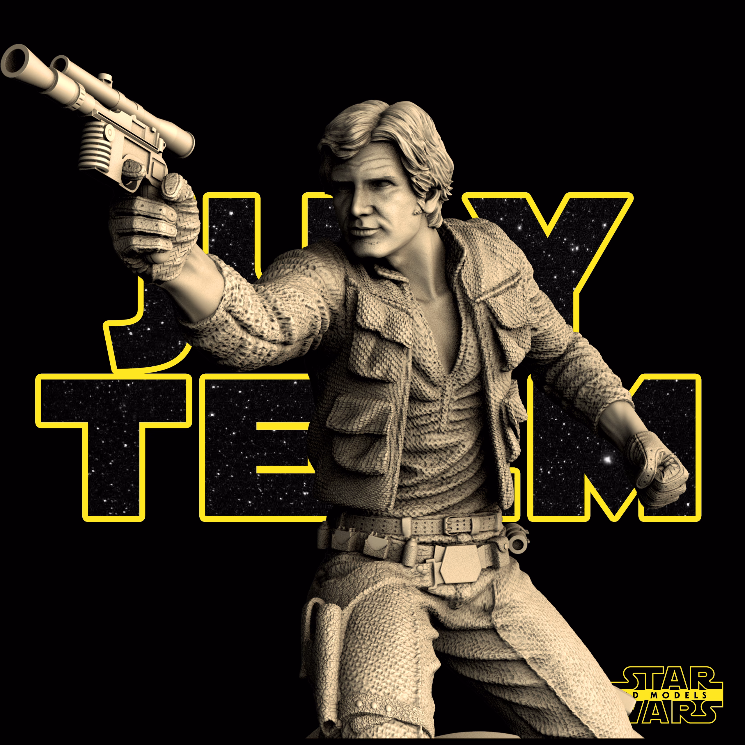 Han Solo Sculpture StarWars (VERIFIED)