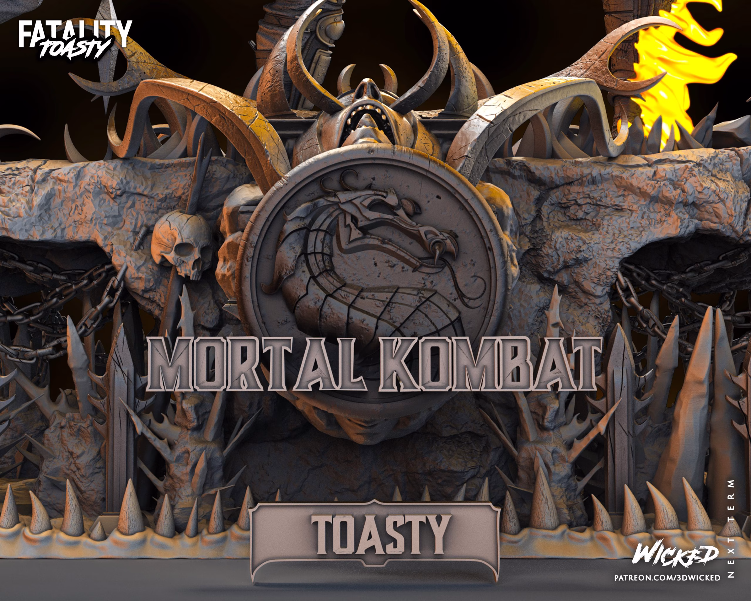 Scorpion Vs Sub Zero Diorama TOASTY Sculpture (VERIFIED) - Image 11