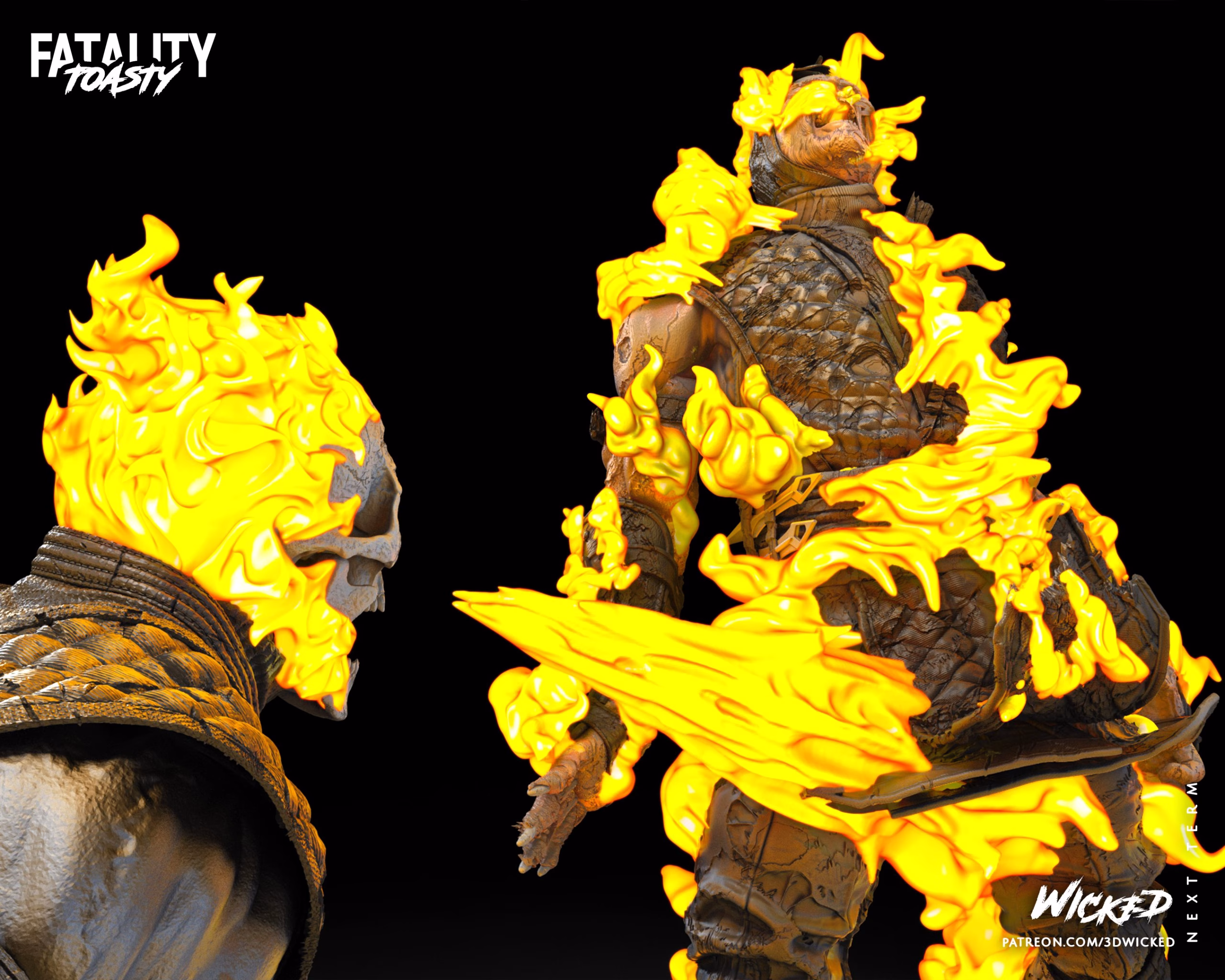 Scorpion Vs Sub Zero Diorama TOASTY Sculpture (VERIFIED) - Image 12
