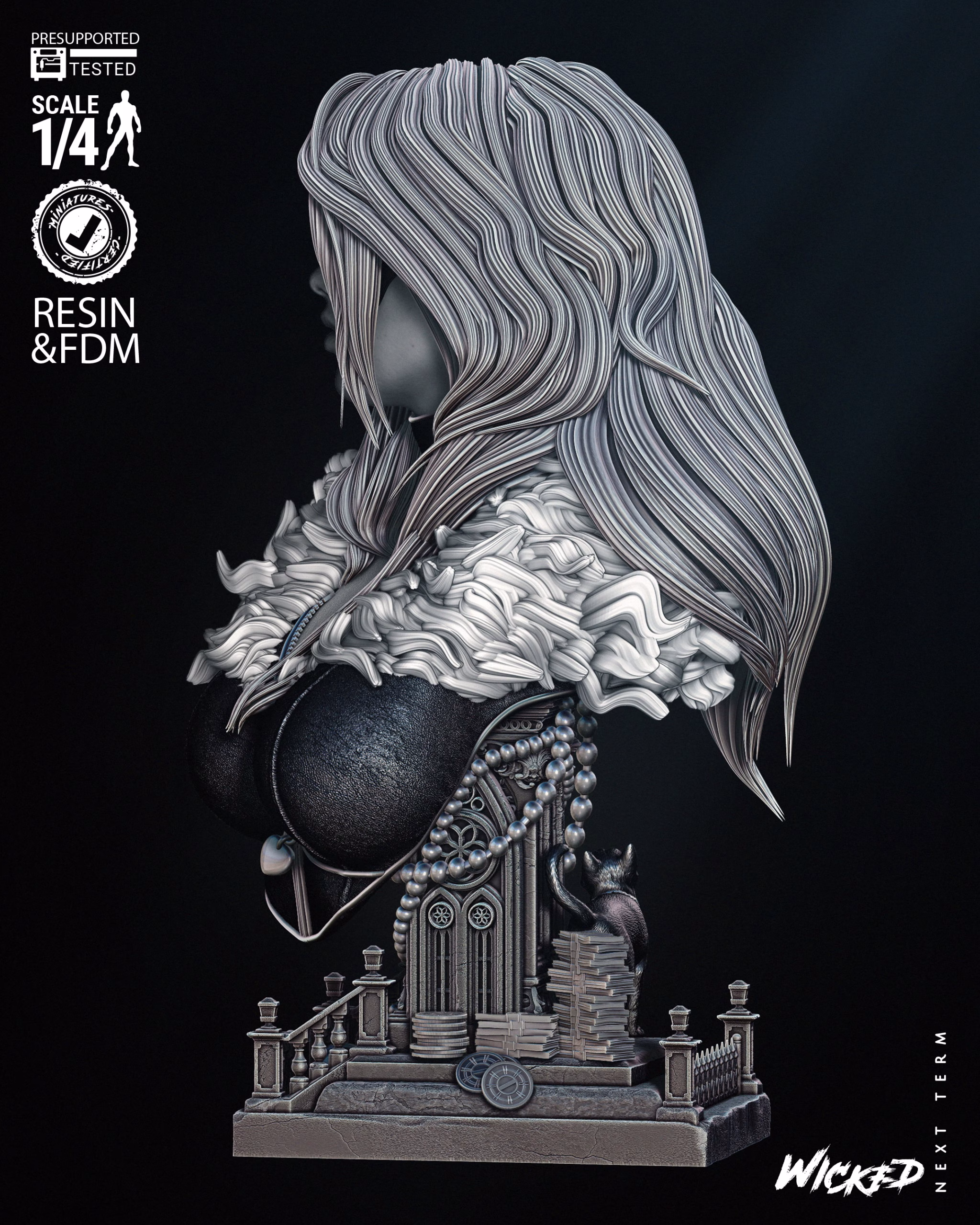 Black Cat bust only (Tested) - Image 4