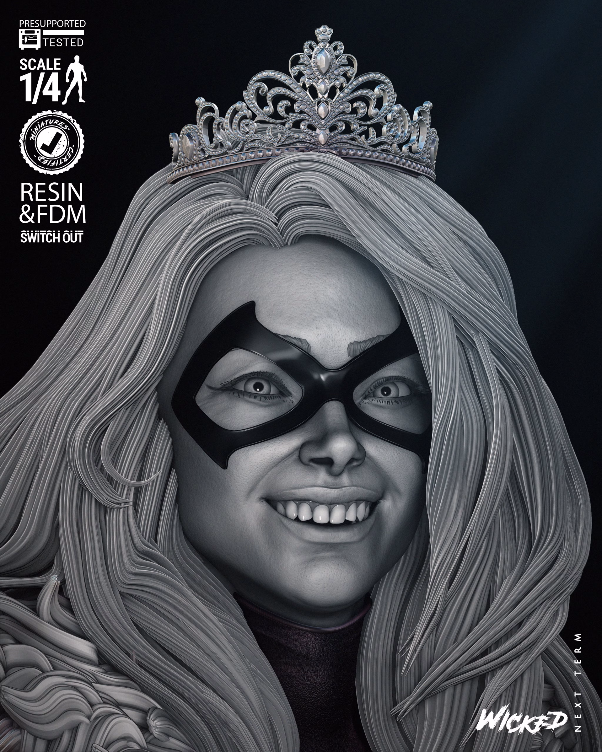 Black Cat bust only (Tested) - Image 7