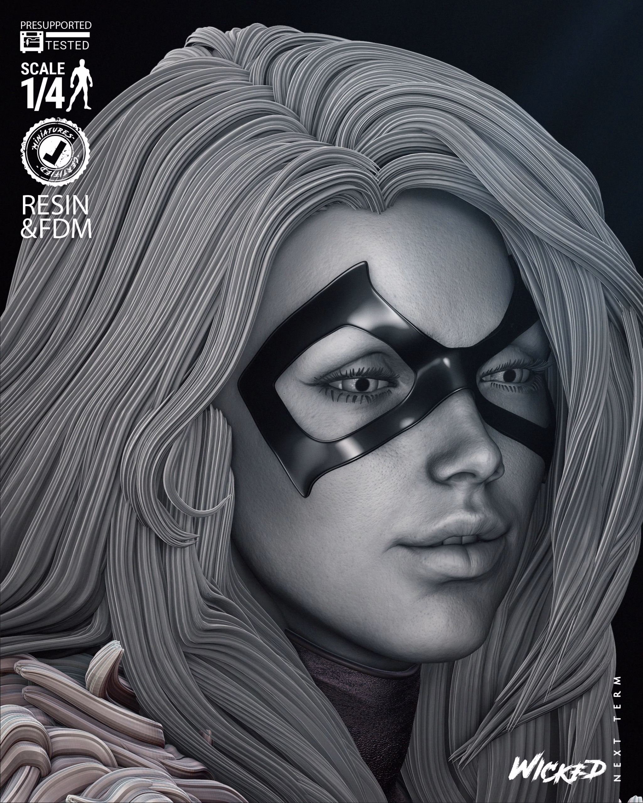 Black Cat bust only (Tested) - Image 8