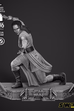 Rey Sculpture STL file for 3D printing