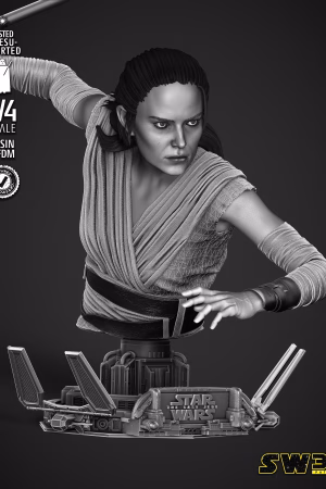 Rey Bust STL file for 3D printing