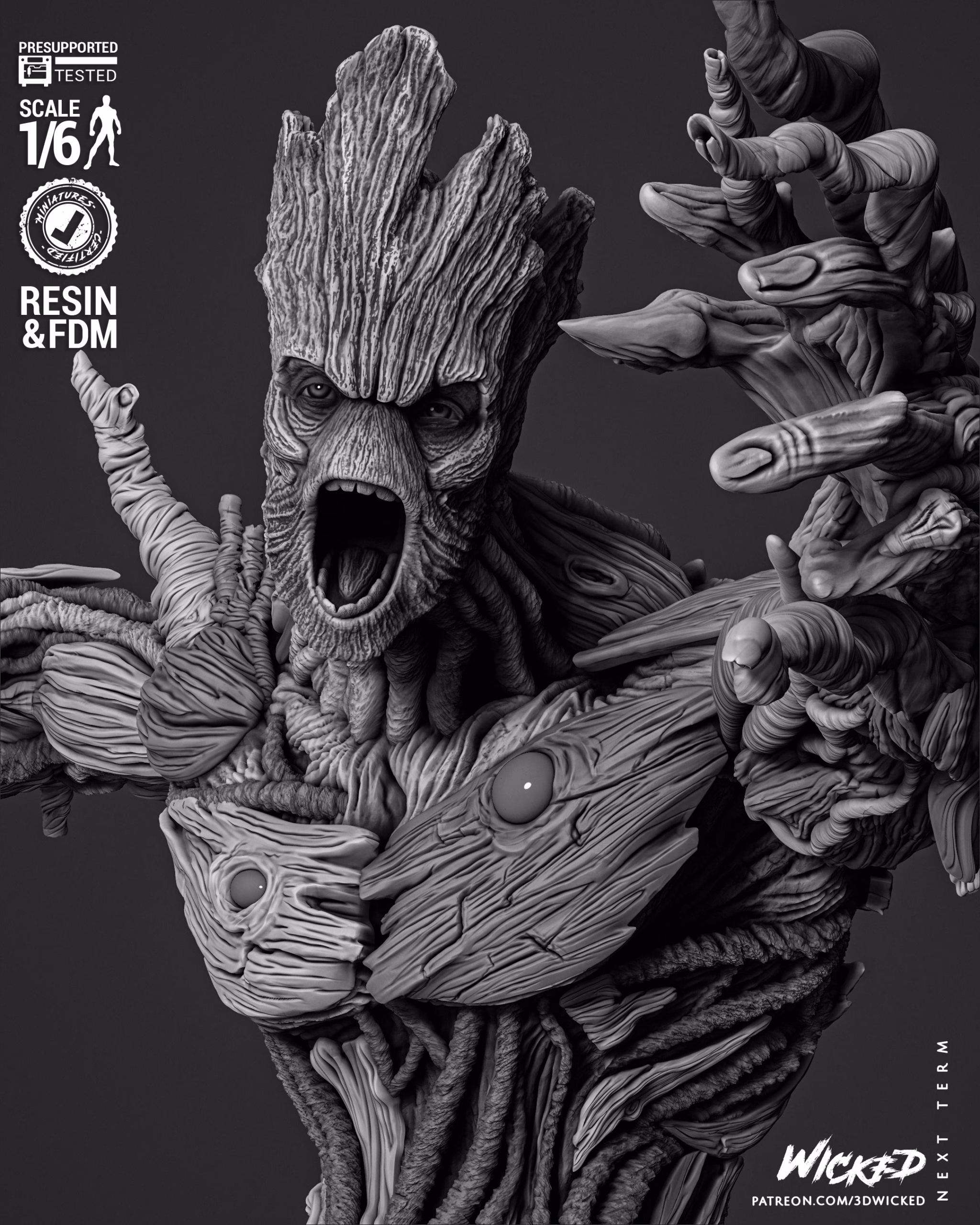 Groot Comic Version Sculpture (Tested) - Image 9