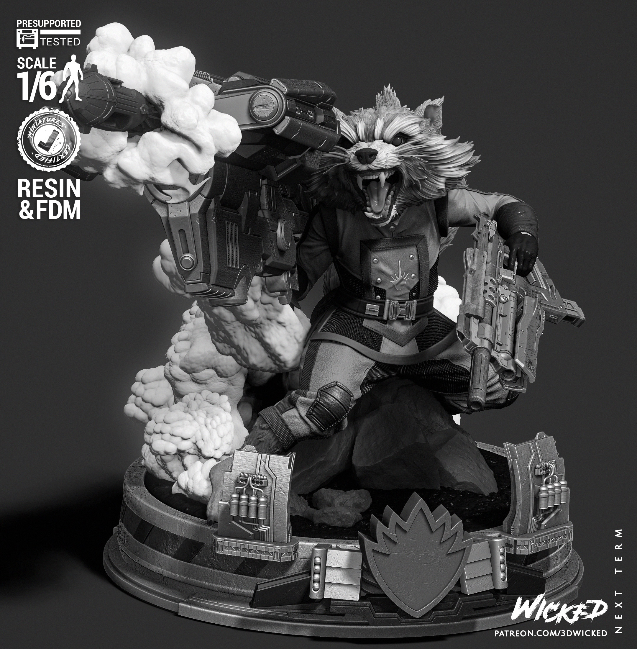 Rocket Comic Version Sculpture (Tested) - Image 7