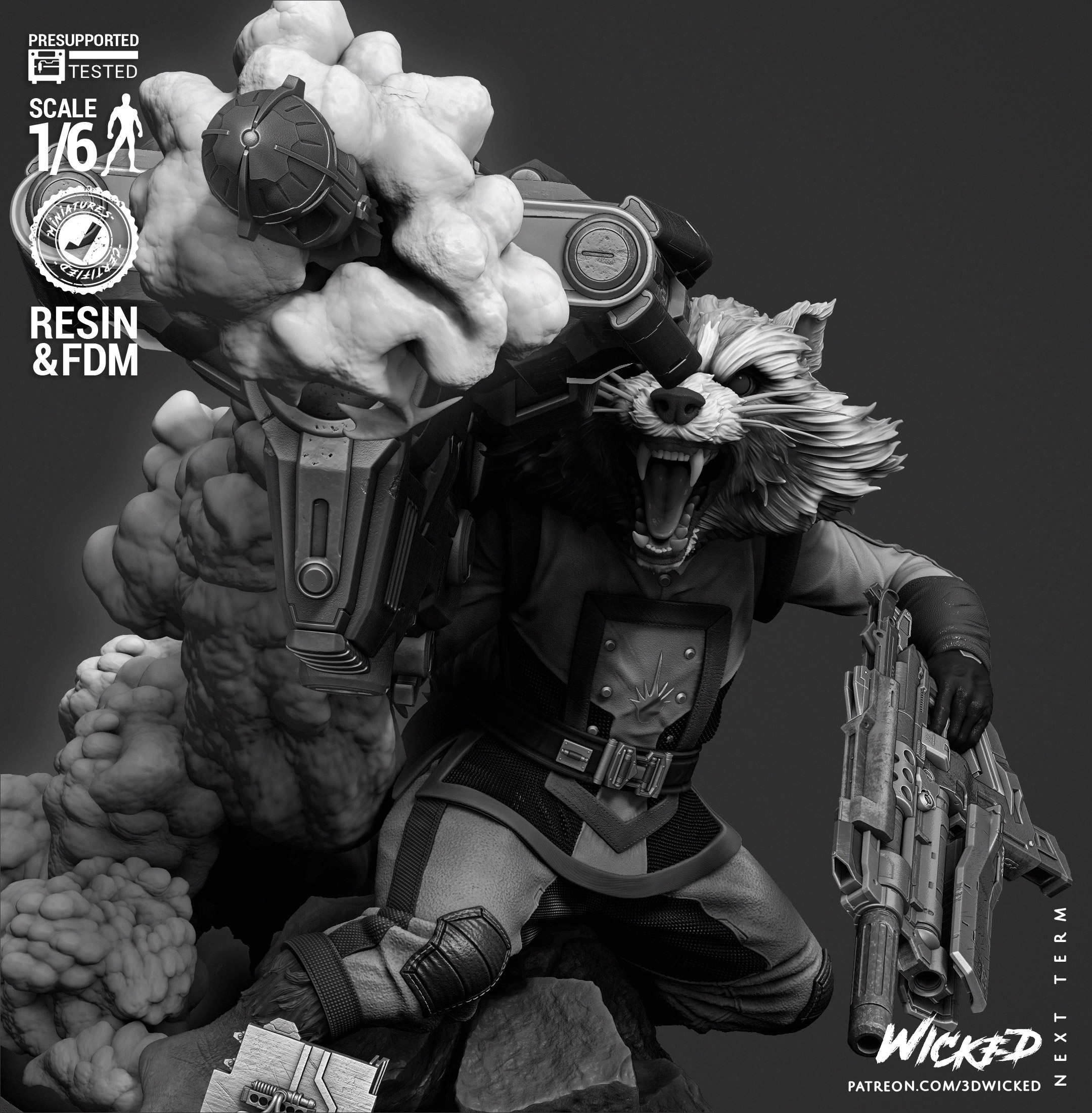 Rocket Comic Version Sculpture (Tested) - Image 8