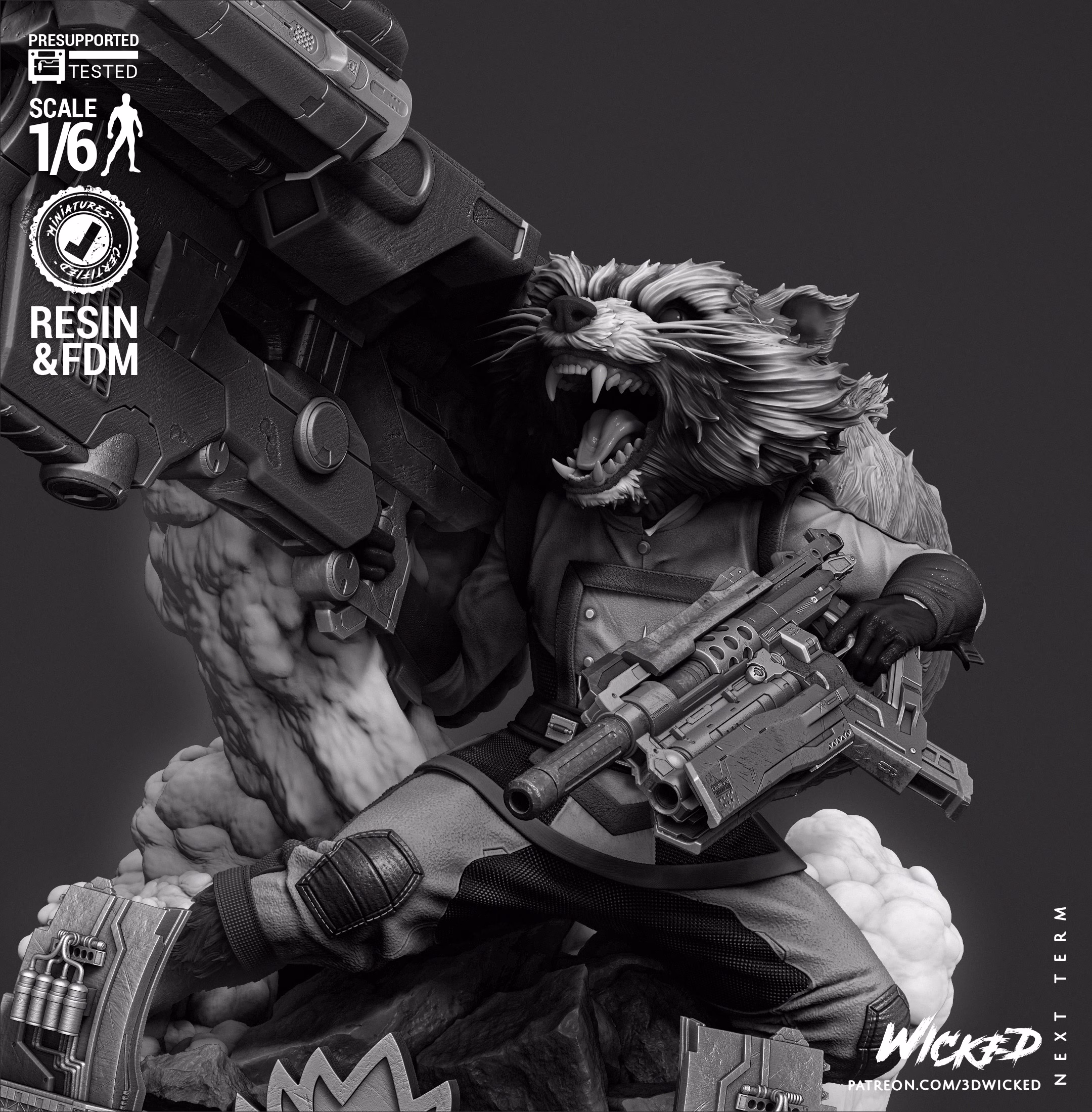 Rocket Comic Version Sculpture (Tested) - Image 2