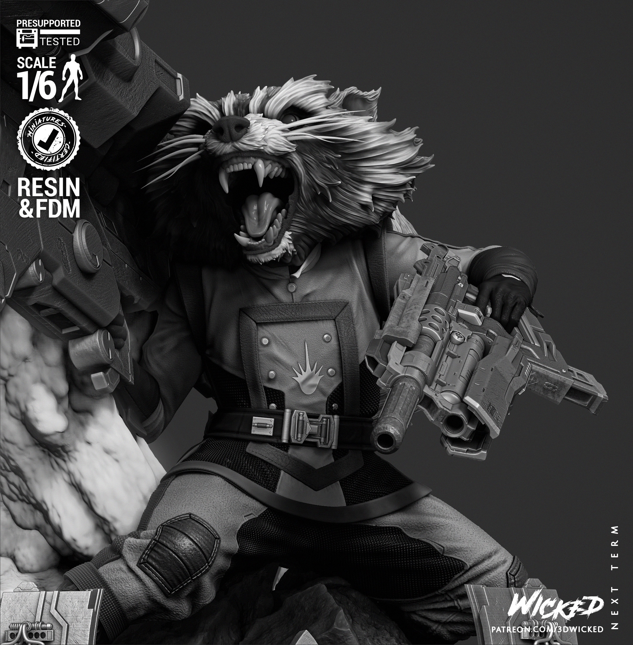 Rocket Comic Version Sculpture (Tested) - Image 9