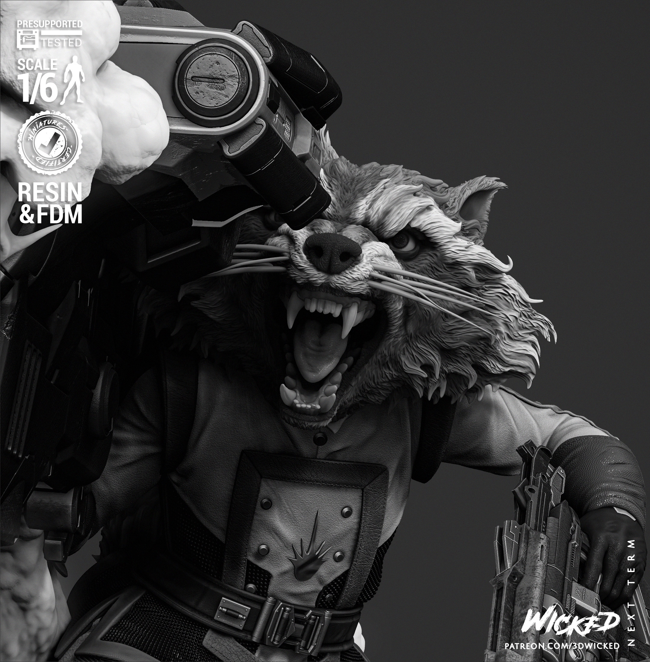 Rocket Comic Version Sculpture (Tested) - Image 10