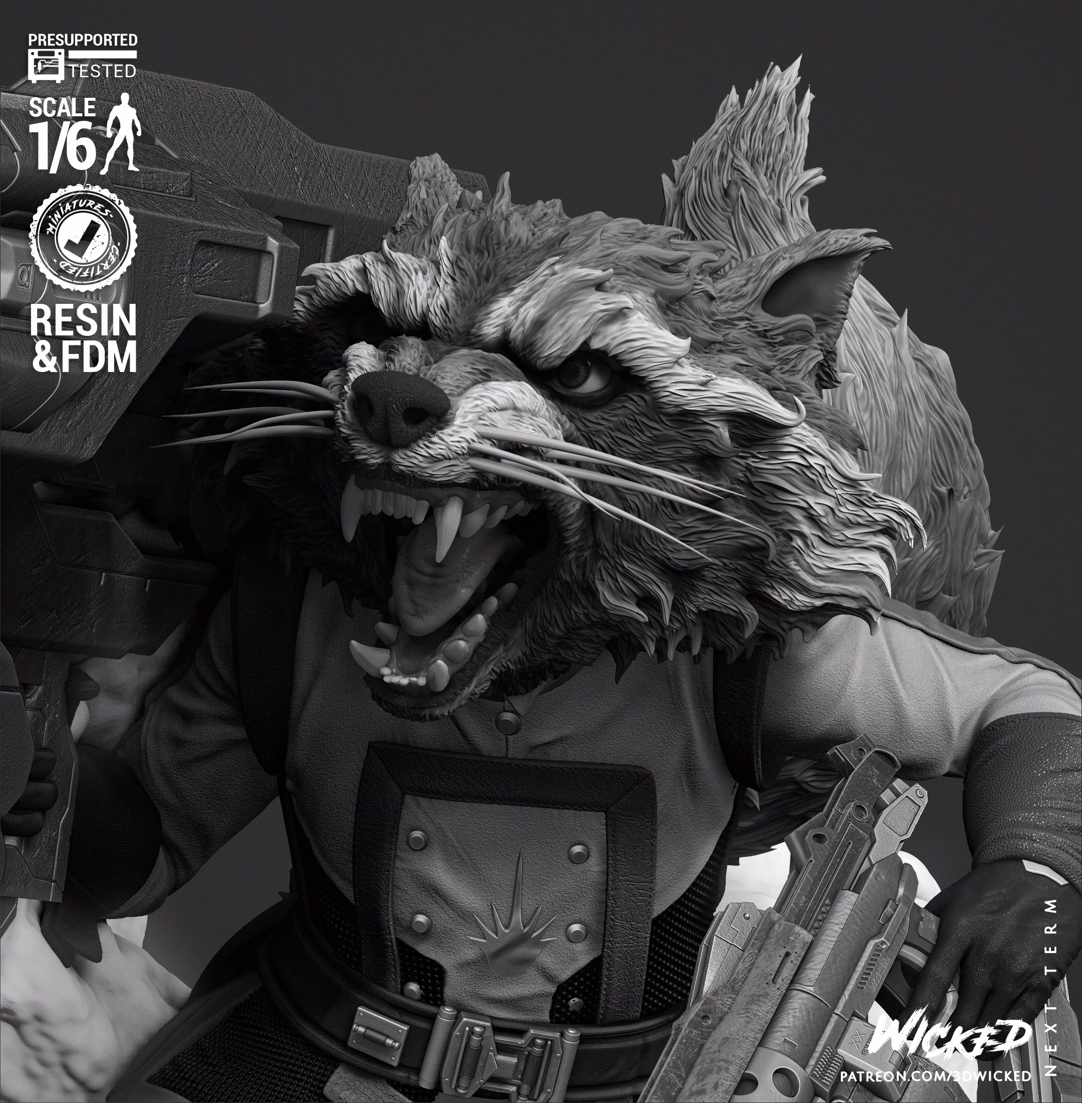 Rocket Comic Version Sculpture (Tested) - Image 3