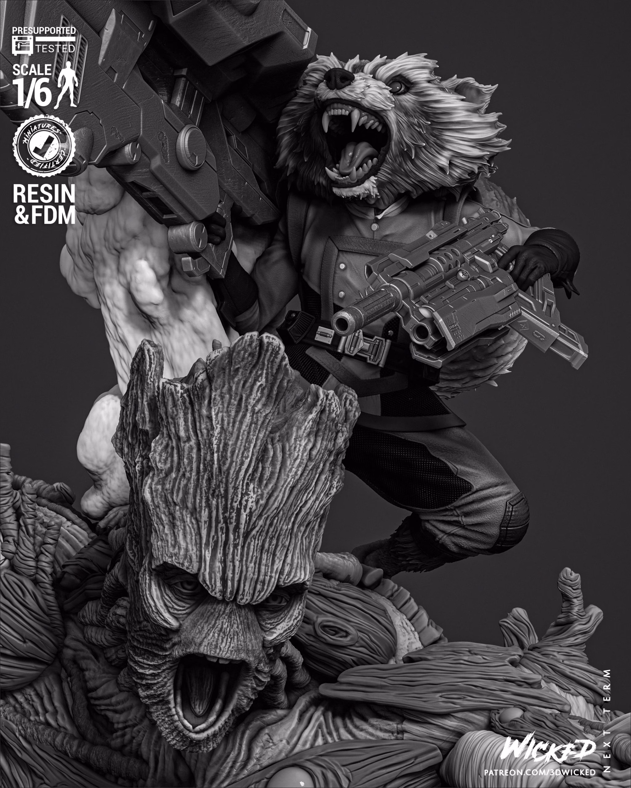 Groot and Rocket Diorama (Tested)
