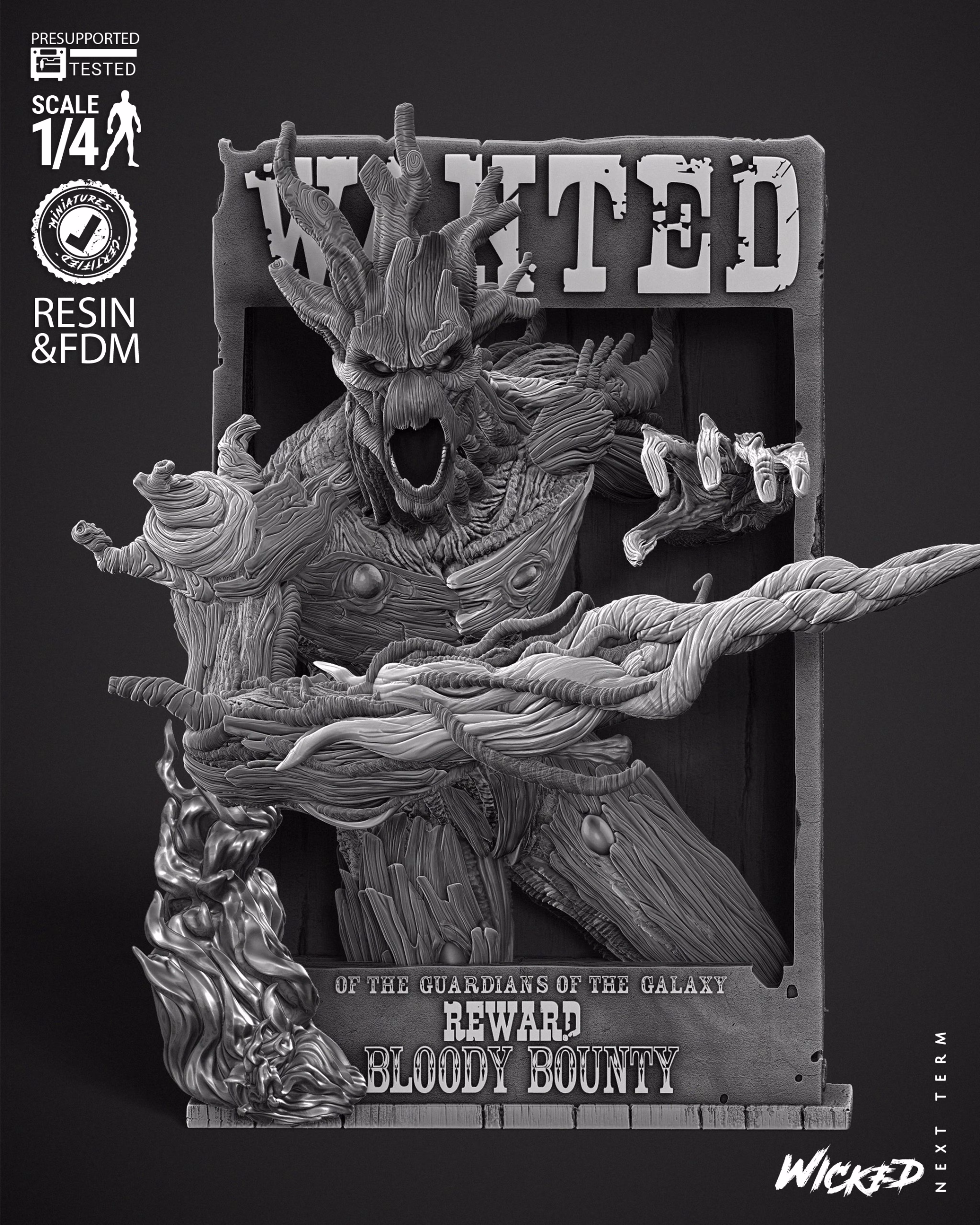 Groot Comic Version Poster Bust (Tested) - Image 6