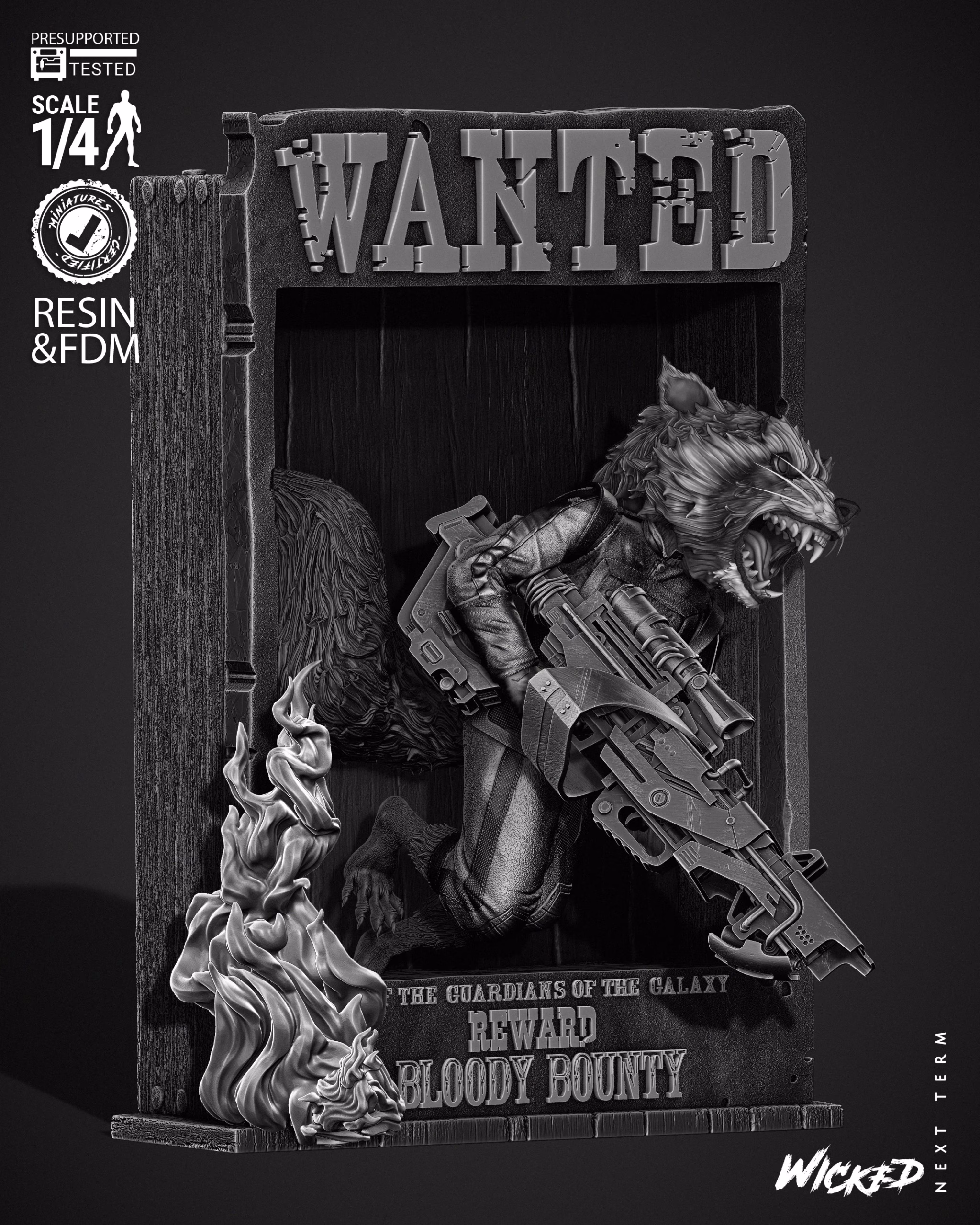 Rocket Comic Version Poster Bust (Tested) - Image 3