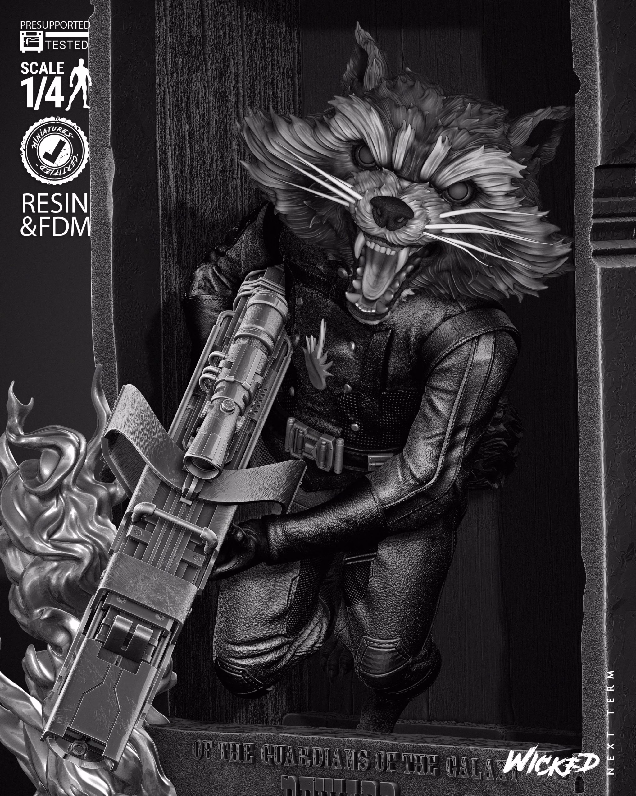 Rocket Comic Version Poster Bust (Tested) - Image 6