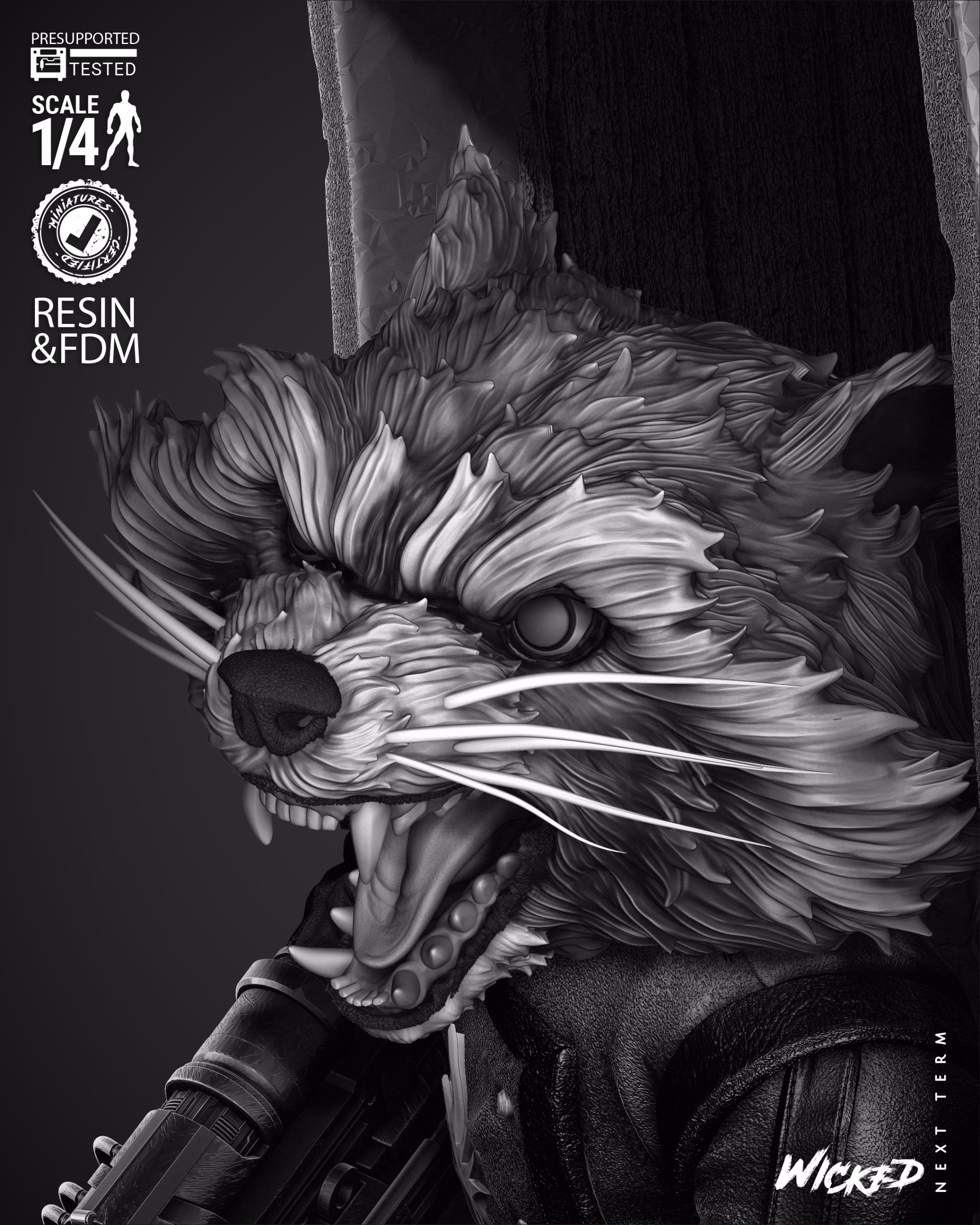Rocket Comic Version Poster Bust (Tested) - Image 7