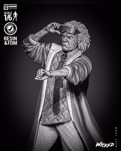 Dr. Emmett Brown Sculpture (Tested)