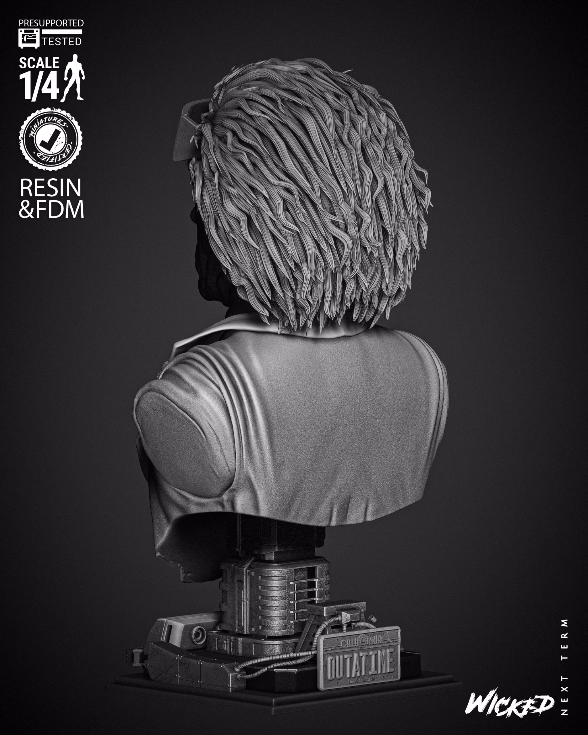 Dr. Emmett Brown Portrait Bust (Tested) - Image 5