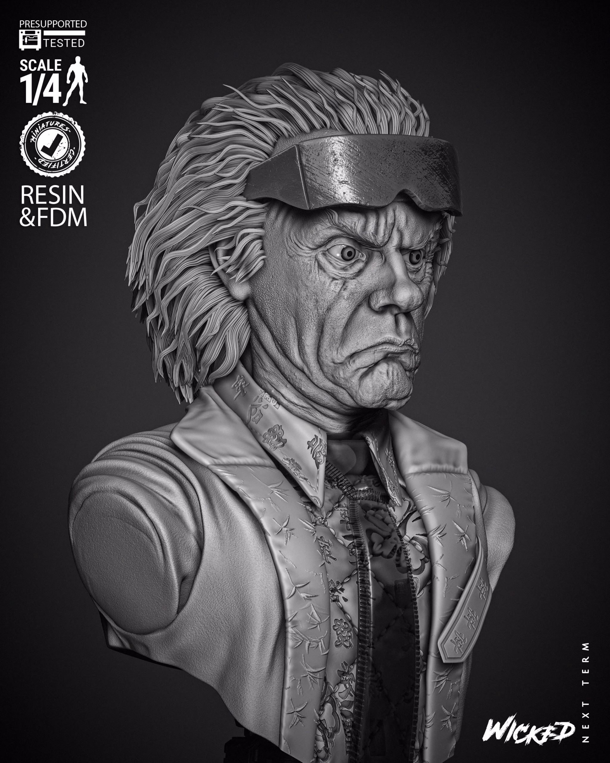 Dr. Emmett Brown Portrait Bust (Tested) - Image 7