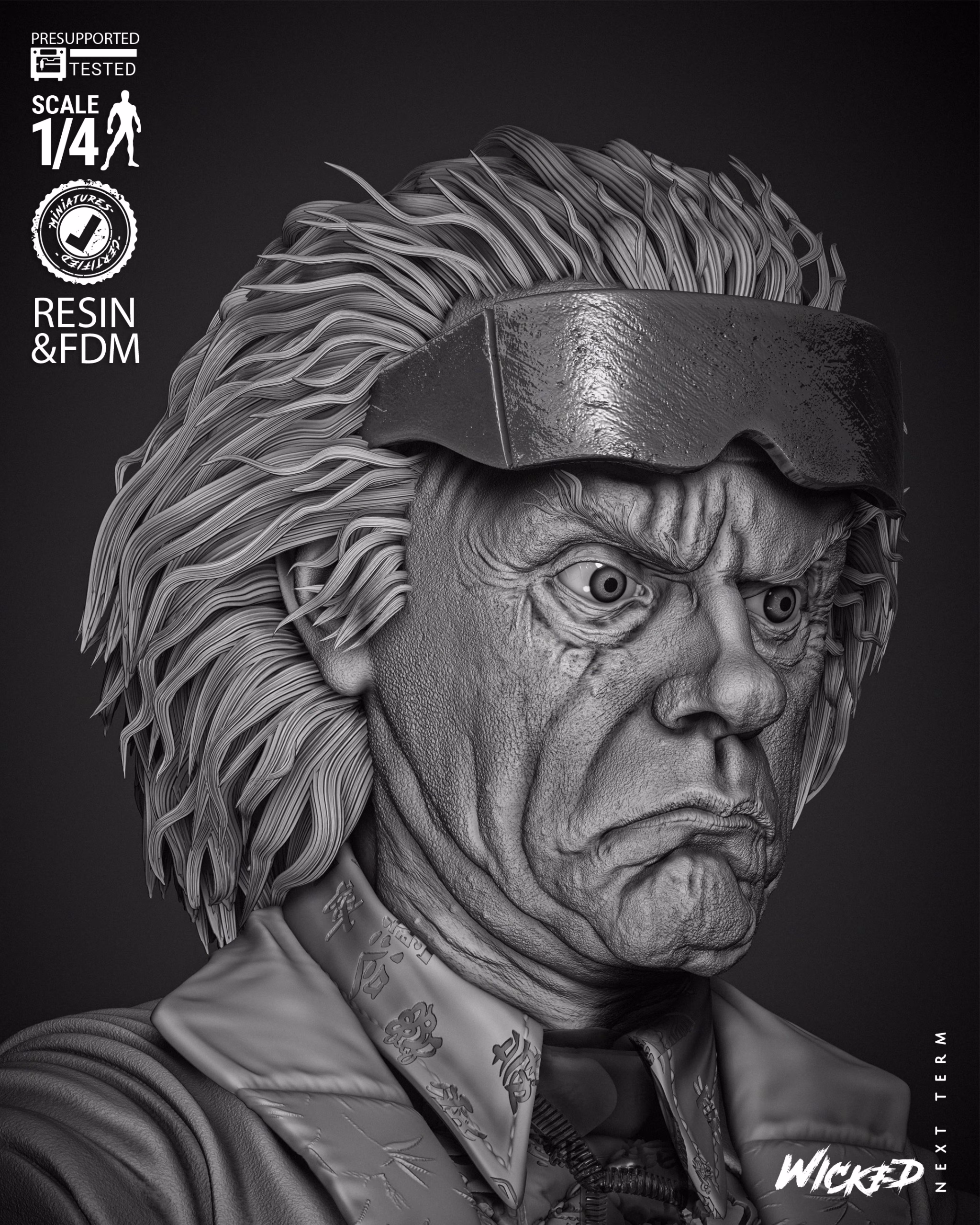 Dr. Emmett Brown Portrait Bust (Tested) - Image 9