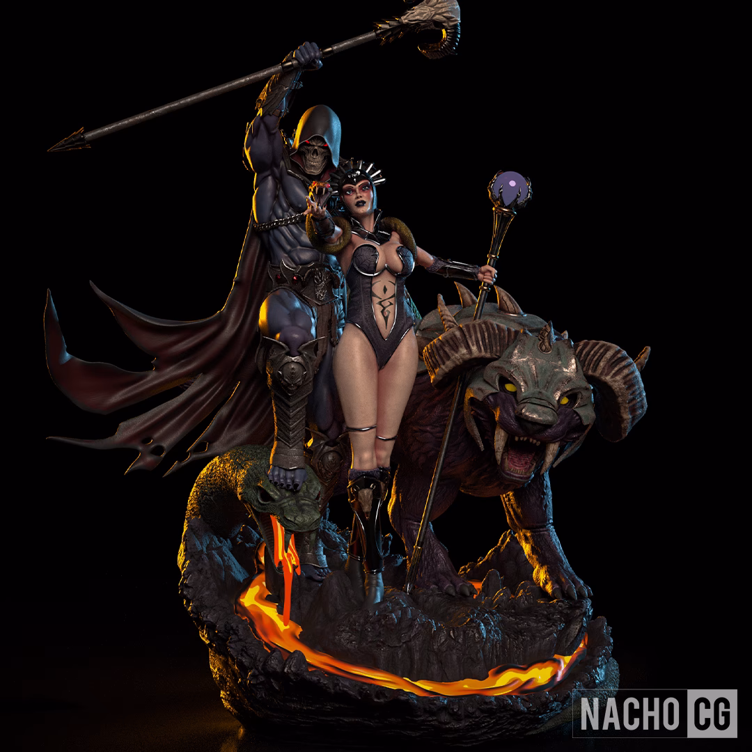 Skeletor Evillyn and Panthor Diorama - Image 2