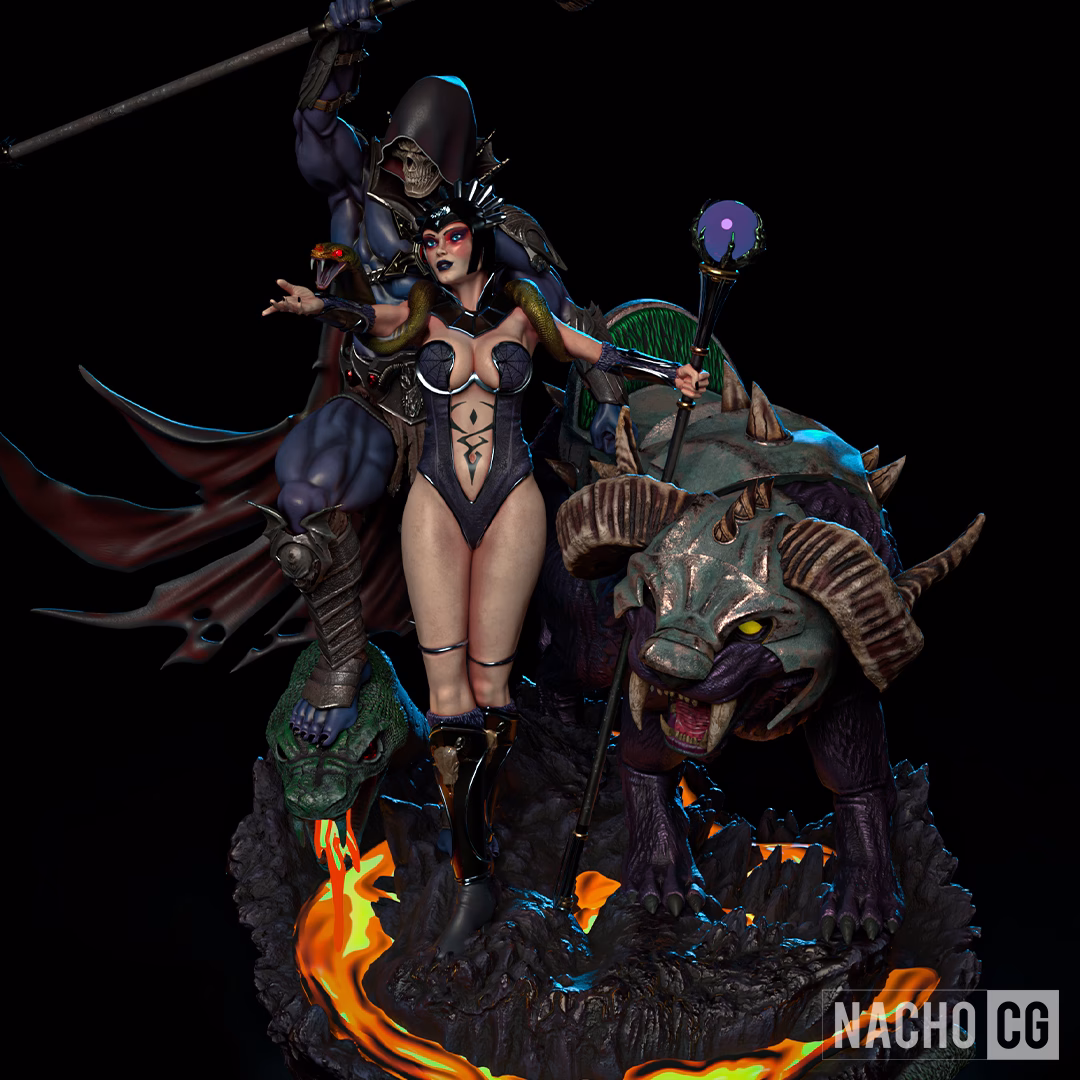 Skeletor Evillyn and Panthor Diorama - Image 3