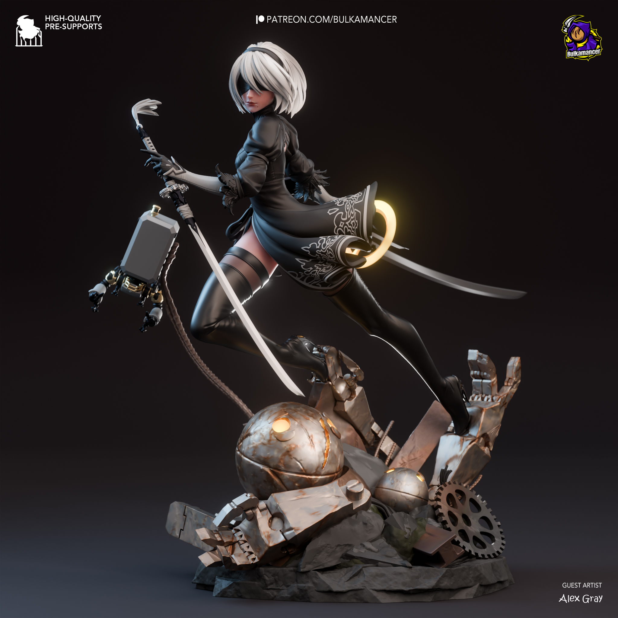 2B - Nier Automata STL file for 3D printing