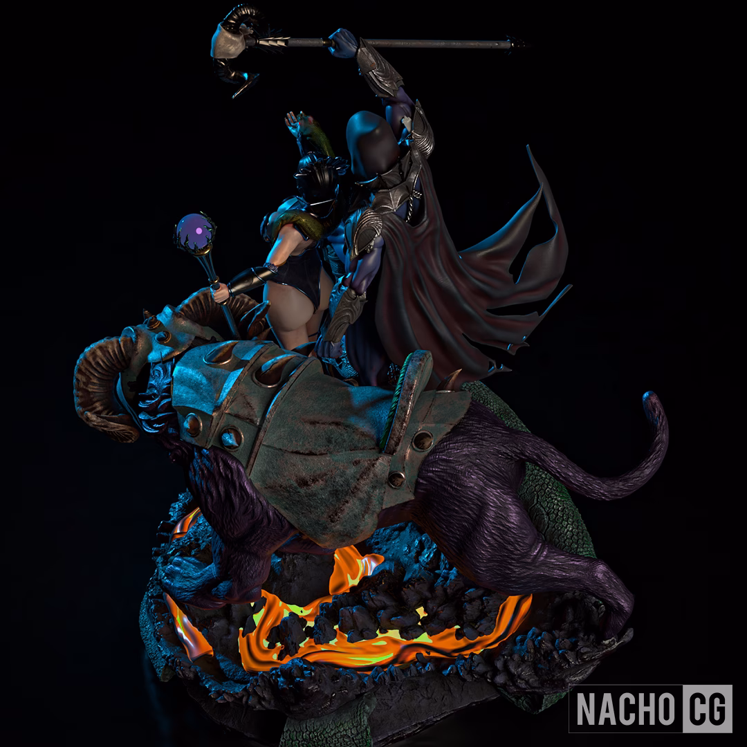 Skeletor Evillyn and Panthor Diorama - Image 5