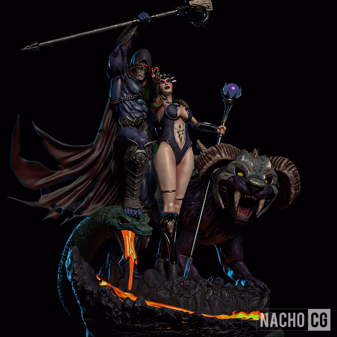 Skeletor Evillyn and Panthor Diorama - Image 4