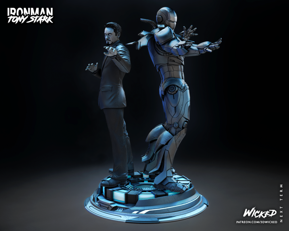 Iron Man and Tony Stark Sculptures DIORAMA COMPLETE (VERIFIED) - Image 3
