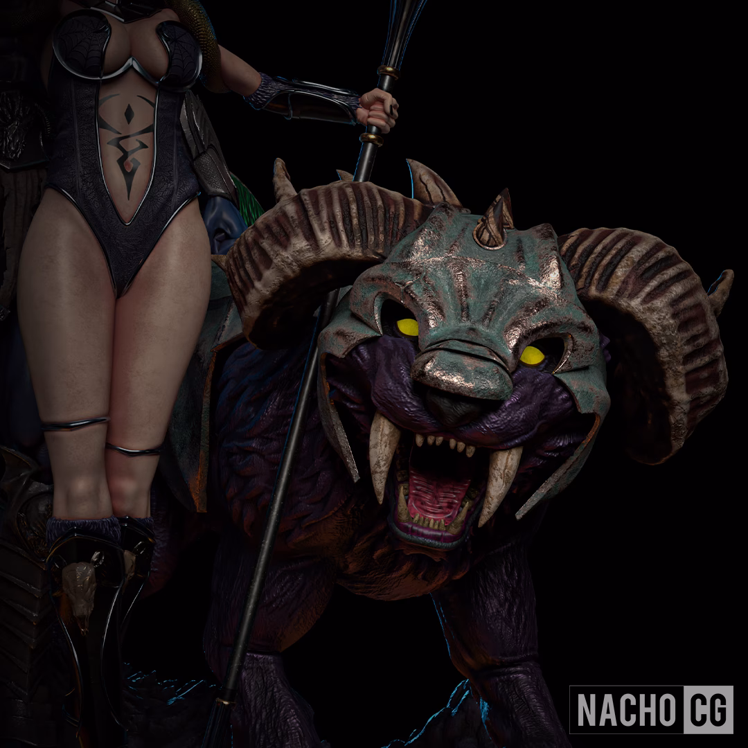 Skeletor Evillyn and Panthor Diorama - Image 8