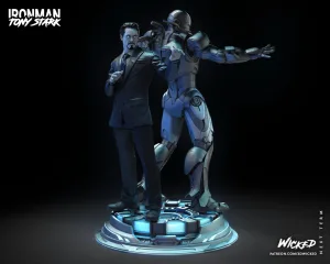Iron Man and Tony Stark Sculptures DIORAMA COMPLETE (VERIFIED)