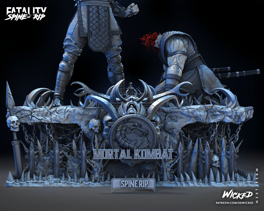 Sub-Zero Vs Scorpion Diorama SPINE RIP Sculpture (VERIFIED) - Image 3