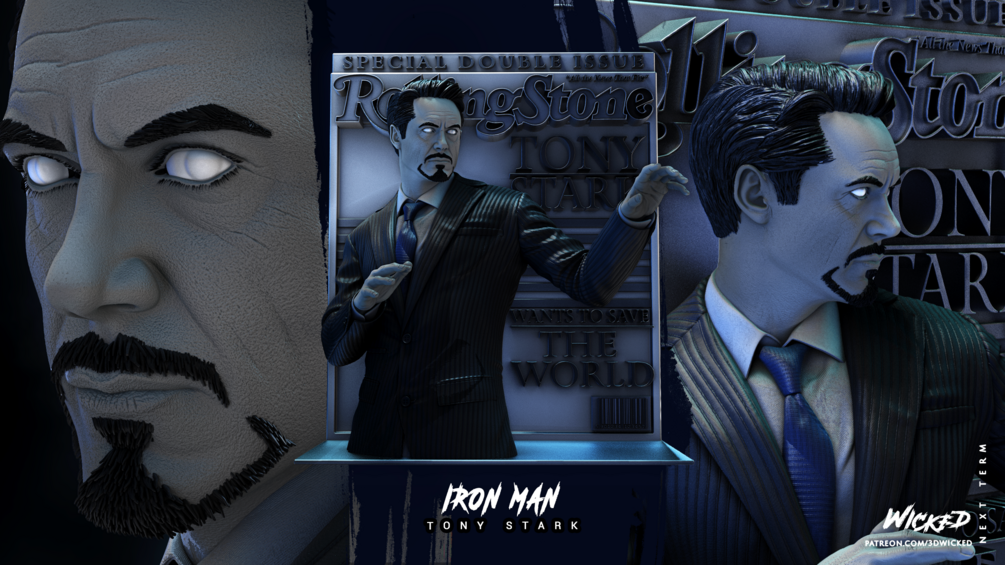 Tony Stark Wall STL file for 3D printing