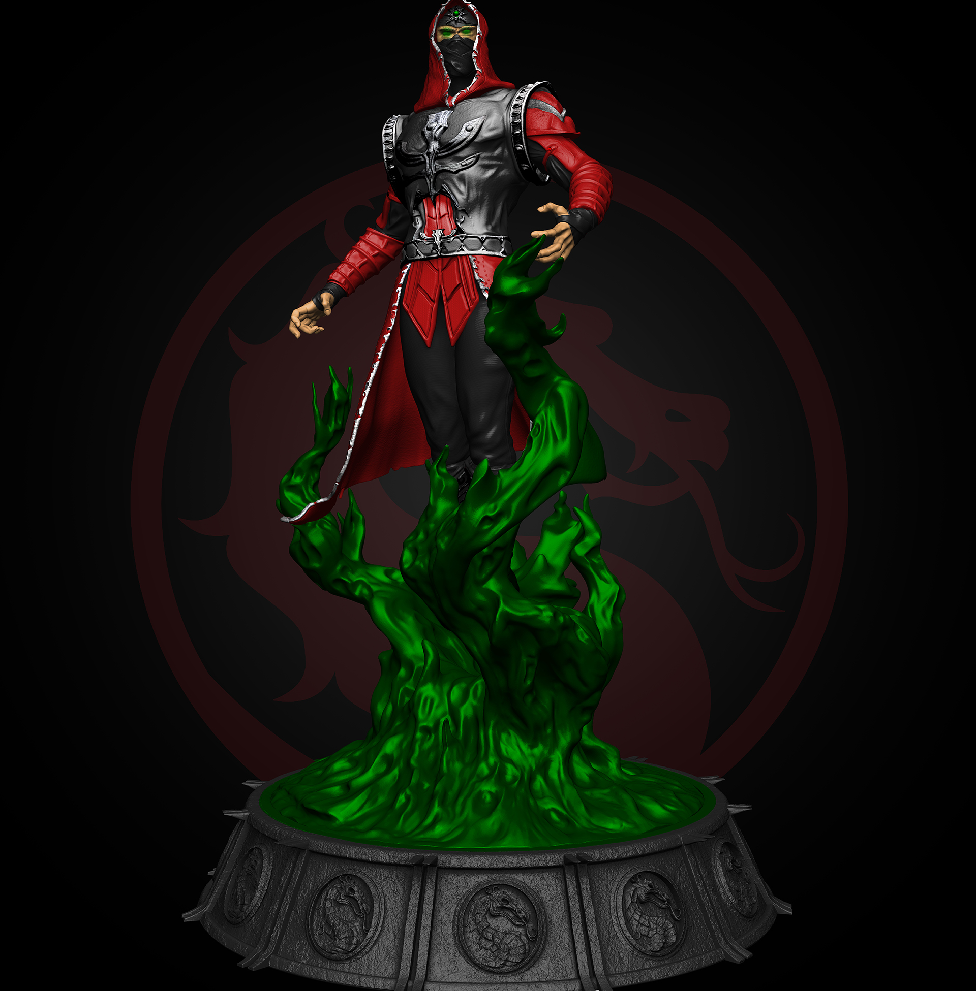 Ermac Mortal Kombat Diorama STL file for 3D printing