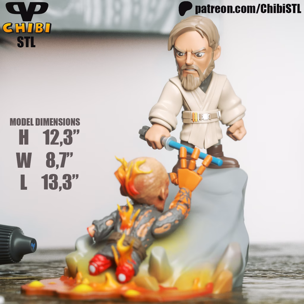ObiWan Kenobi vs Anakin Chibi