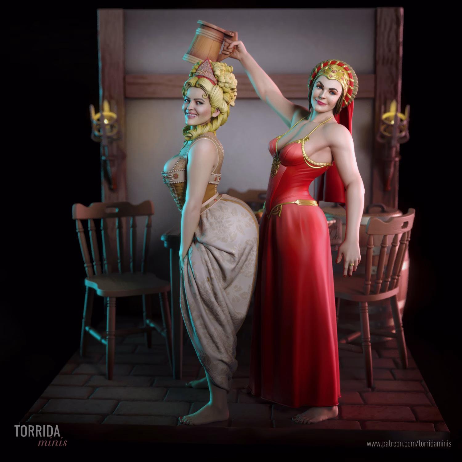 Pauline and Camilla Diorama (Tested)