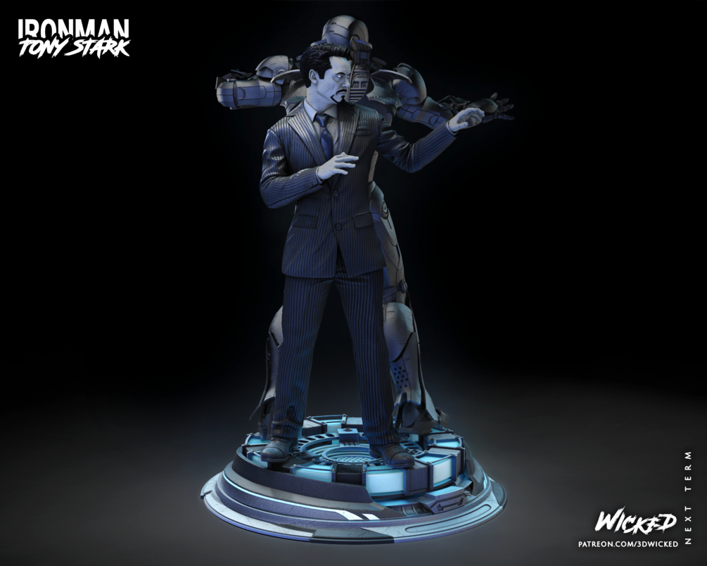 Iron Man and Tony Stark Sculptures DIORAMA COMPLETE (VERIFIED) - Image 4
