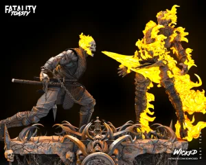 Scorpion Vs Sub Zero Diorama TOASTY Sculpture (VERIFIED)