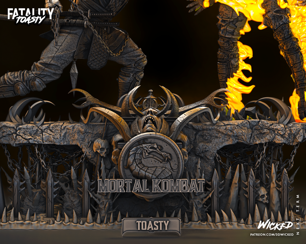 Scorpion Vs Sub Zero Diorama TOASTY Sculpture (VERIFIED) - Image 17