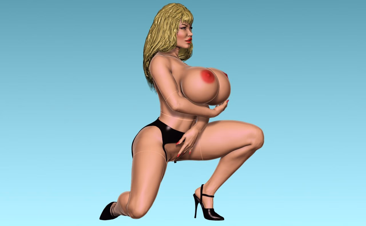 Lolo Ferrari 80s Porn Model STL file for 3D printing