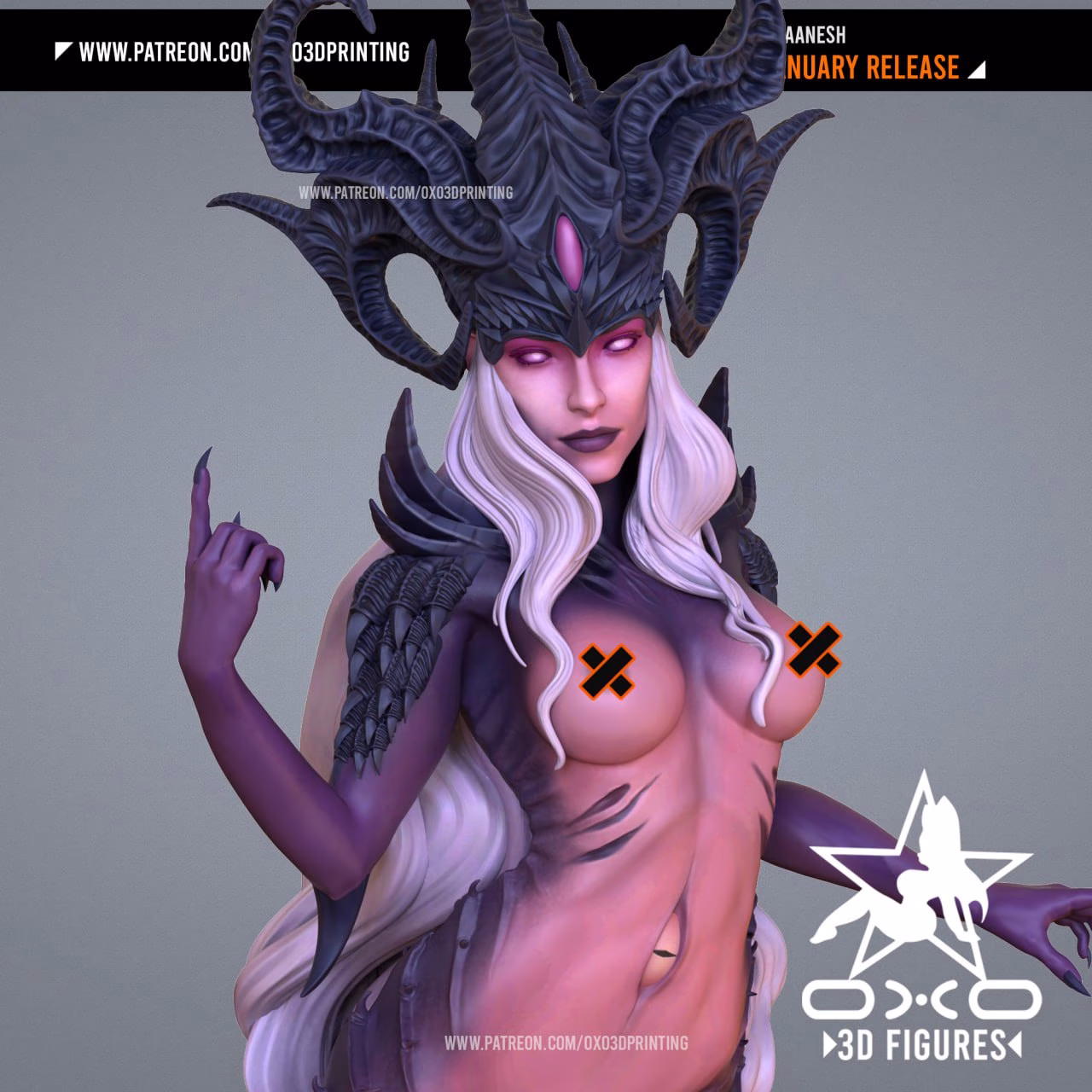 Slaanesh SFW NSFW STL file for 3D printing