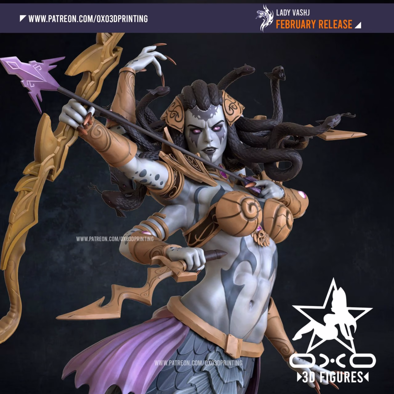 Lady Vashj STL file for 3D printing