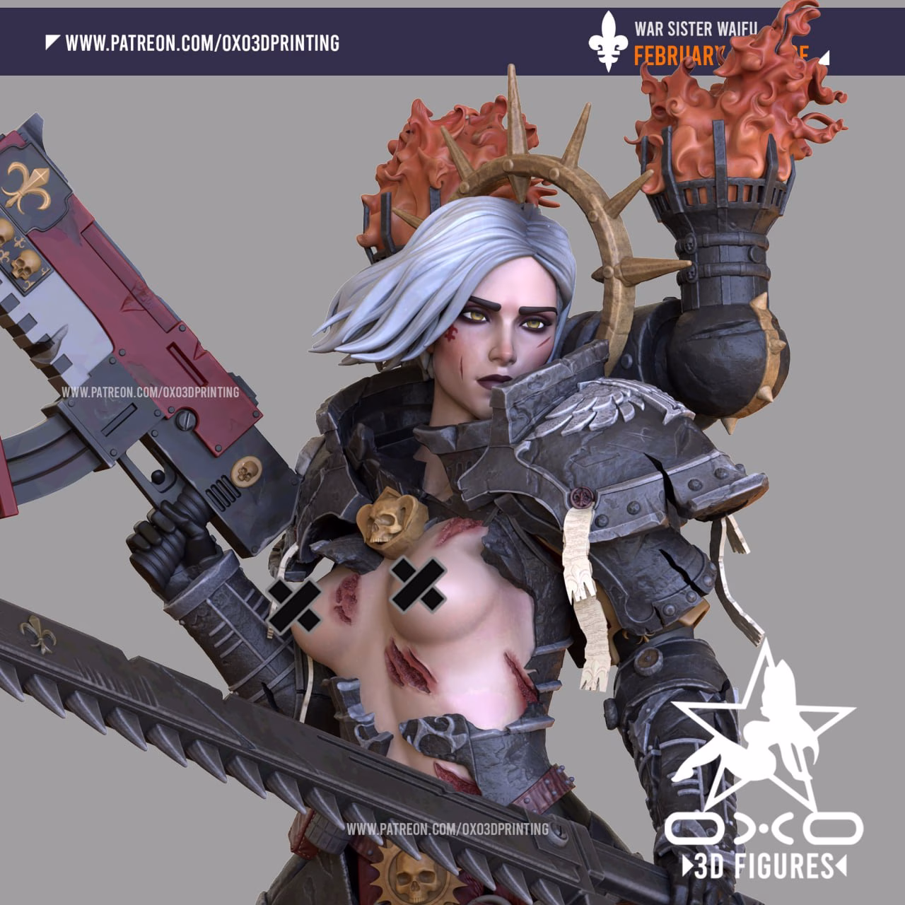 War Sister Waifu STL file for 3D printing