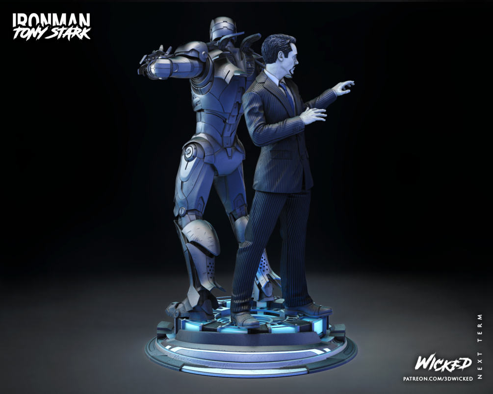 Iron Man and Tony Stark Sculptures DIORAMA COMPLETE (VERIFIED) - Image 9