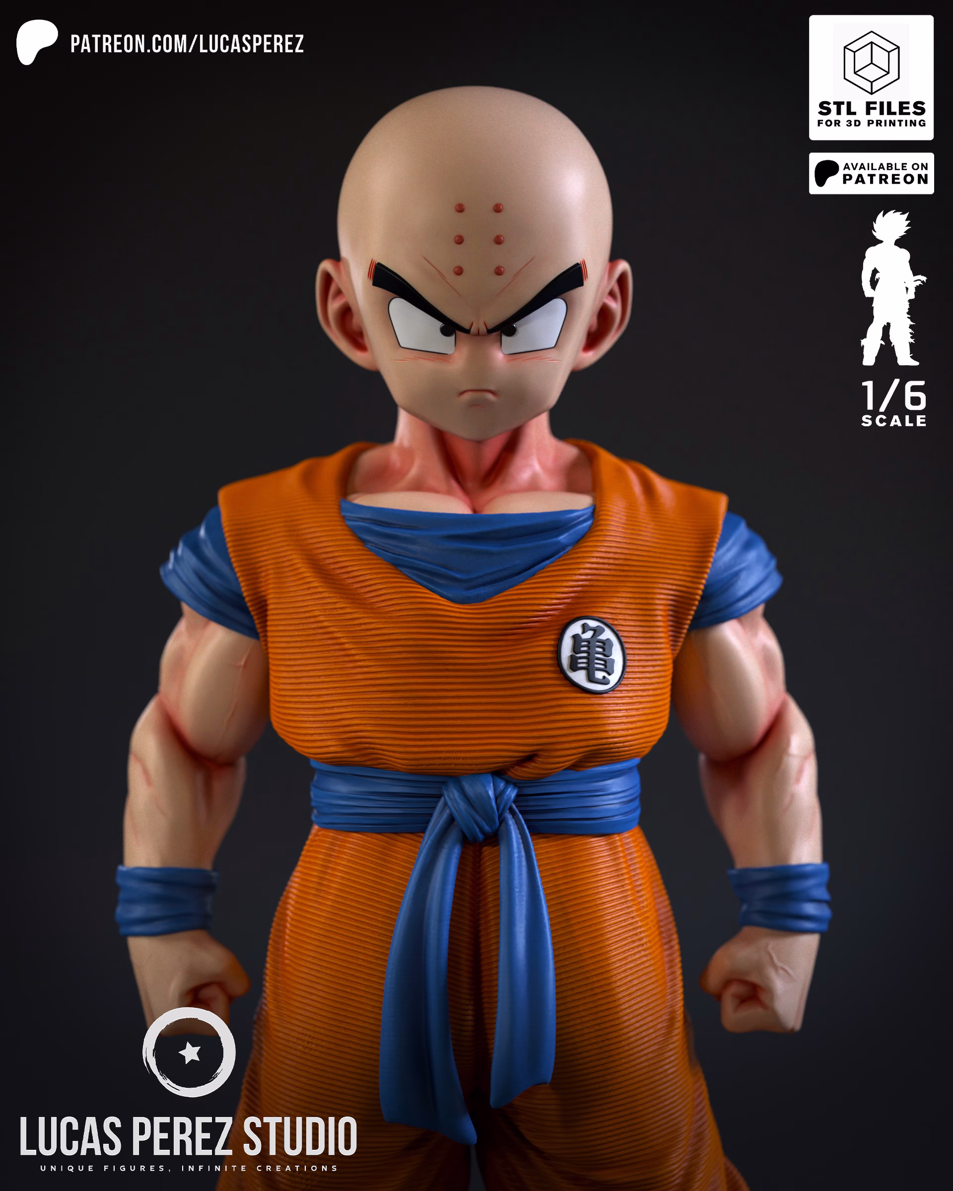 Krillin STL file for 3D printing