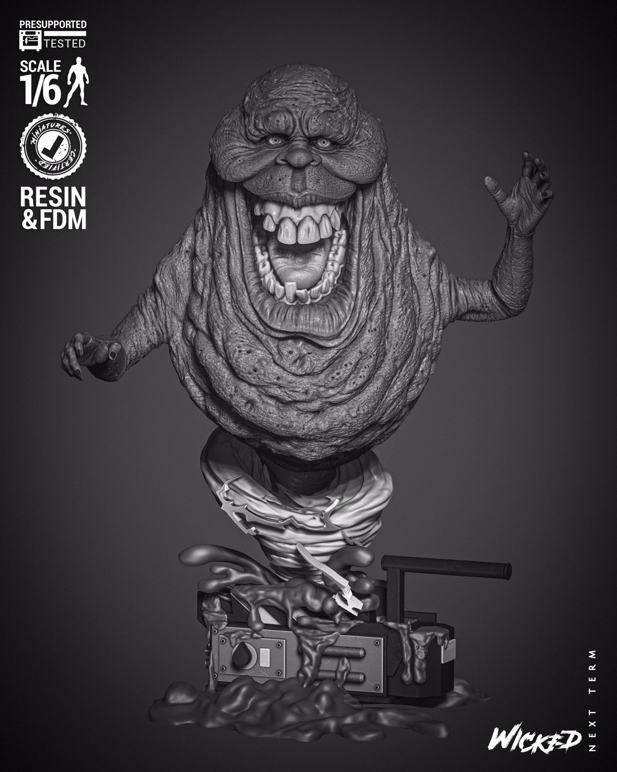 Slimer Sculpture (Tested) STL file for 3D printing